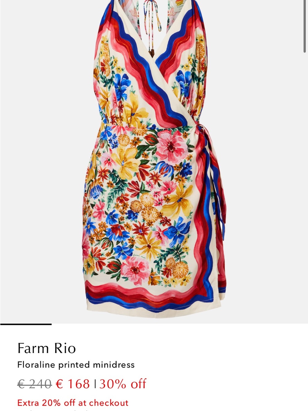 Farm Rio: FLORALINE MINI DRESS - Picture 9 of 14